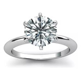 Anel Solitario Moissanite 2ct