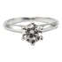 Anel Solitário Moissanite 6mm Prata 950 Com Ródio