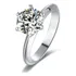 Anel Solitário Moissanite Prata 925 1 Quilate (100 Pontos)