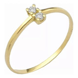 Anel Solitario Ouro 18k