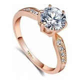 Anel Solitario Ouro Rose