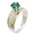 Anel Solitário Prata 925 Diana Com Aplique Em Ouro 14k