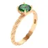 Anel Solitário Torcido Esmeralda Prata 925 Dourada Ouro 18k