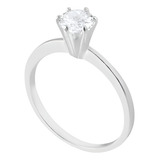 Anel Solitário Zicôrnia 4 Mm Prata 925  g 