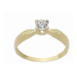 Anel Solitario18k 750 Feminino