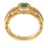 Anel Styllus Joias Médico Ouro Amarelo 18k Esmeralda 3d