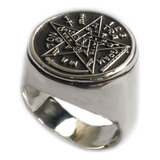 Anel Tetragrammaton Pentagrama Prata