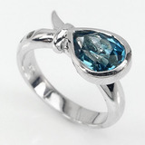 Anel Topazio London Blue