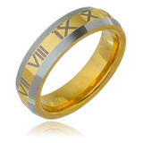 Anel Tungstenio Numeros Romanos