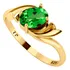 Anel Wings Esmeralda Oval - Prata 925 Dourada 18k
