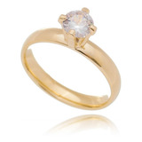 Anel Zirconia Solitario Aparador