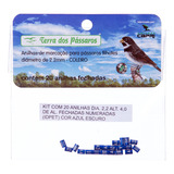 Anilhas Fechadas Marcação 2 2 Mm Coleiro 20 Un Azul Escuro