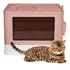 Animaux Banheiro Gato Fechado Anti odor Pá Coçadinha Luxo Cor Rose Médio Premium