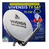 Antena Digital Banda Ku 75cm Chapa Vivencis Completo Cor Cinza 110v/220v