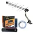 Antena Externa Digital 4k Uhf Hdtv Completa + Conversor