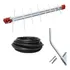 Antena Externa Digital 4k Vhf Uhf Hdtv Com Mastro E Cabo