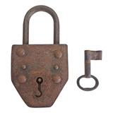 Antiga Cadeado De Senzala  grande  20cm X 11cm   Cenográfico