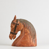 Antiga Escultura Cabeca Cavalo