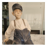 Antiga Escultura Figura Garoto