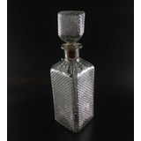 Antiga Licoreira Garrafa Para Whisky Em Vidro 8686 Rrdeco