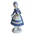 Antigo Bibelô Figurine Biscuit Dama E Flor Porcelana Alemã