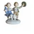 Antigo Bibelô Figurine Meninos Brincando Porcelana Alemã