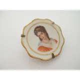 Antigo Broche Em Porcelana