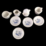 Antigo Cj De Pecas Em Miniatura Em Porcelana 18202 Rrdeco