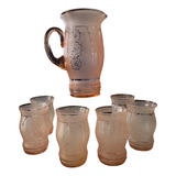 Antigo Conjunto Jarra Com