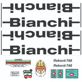 Antigo Grafismo Adesivo Bicicleta Bianchi Record 748