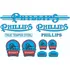 Antigo Grafismo Adesivo Bicicleta Phillips Azul