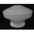 Antigo Lustre Globo Chapéu 10 Cm Boca Opalina Leitosa