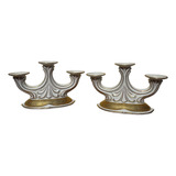 Antigo Par De Candelabros