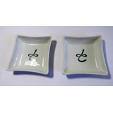 Antigo Par Petisqueira Porcelana