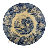 Antigo Prato Decorativo Em