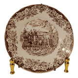 Antigo Prato Decorativo Porcelana