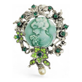 Antigo Raro Broche Gosto Art Nouveau Camafeu 24899 Rrdeco