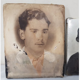 Antigo Retrato Pintado Masculino Anos 40 Fotografia