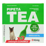 Antipulgas Pipeta Tea 0 5ml Para Gatos De Até 4 Kg Kit C 3