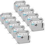 Anycolor Pacote Com 10 Peças De Substituição Para Brother P Touch M Tape M K231 Fita De Etiqueta M 231 M231 MK231 M K231s 12 Mm 0 47 Branca  Para PT M95 PT 90 PT 70BM PT 65 Etiquetadora  Preto Sobre
