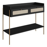 Aparador 2 Gavetas Palhinha 28936 Linha Oslo Nero Artesano