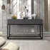 Aparador Eros Pés Metal Moderno Estilo Industrial Cinza Cor Cinza/preto