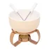 Aparelho De Fondue Cerâmica Aspen Bege 4 Peças 350ml   Lyor
