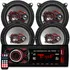 Aparelho Rádio 1 Din Mp3 Bluetooth + Alto Falantes 5 E 6 Pol
