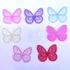 Aplique Borboleta Organza Tecido 4x3 7cm Kit Com 50 Unidades