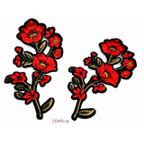 Aplique Bordado Patch Rosas