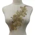 Aplique Dourado Com Pedrarias Tule Roupa Festa 36x11cm