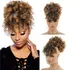 Aplique Fibra Orgânica Coque Afro Puff Com Franja Cacheado