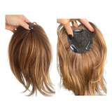Aplique Franja Cabelo Humano Natural Sem Corte Com Presilha