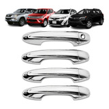 Aplique Kit Capa Maçaneta Hilux 16 17 18 19 2020 Cromado 4p